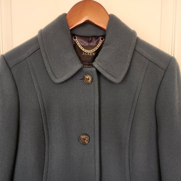 J. Crew Lady Day Coat in Vintage Blue - Picture 12 of 14